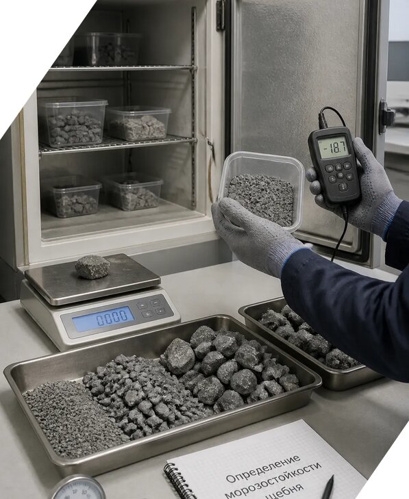 Определение морозостойкости щебня в Учалах от 3558 р. | ЭкспертизаРоссия